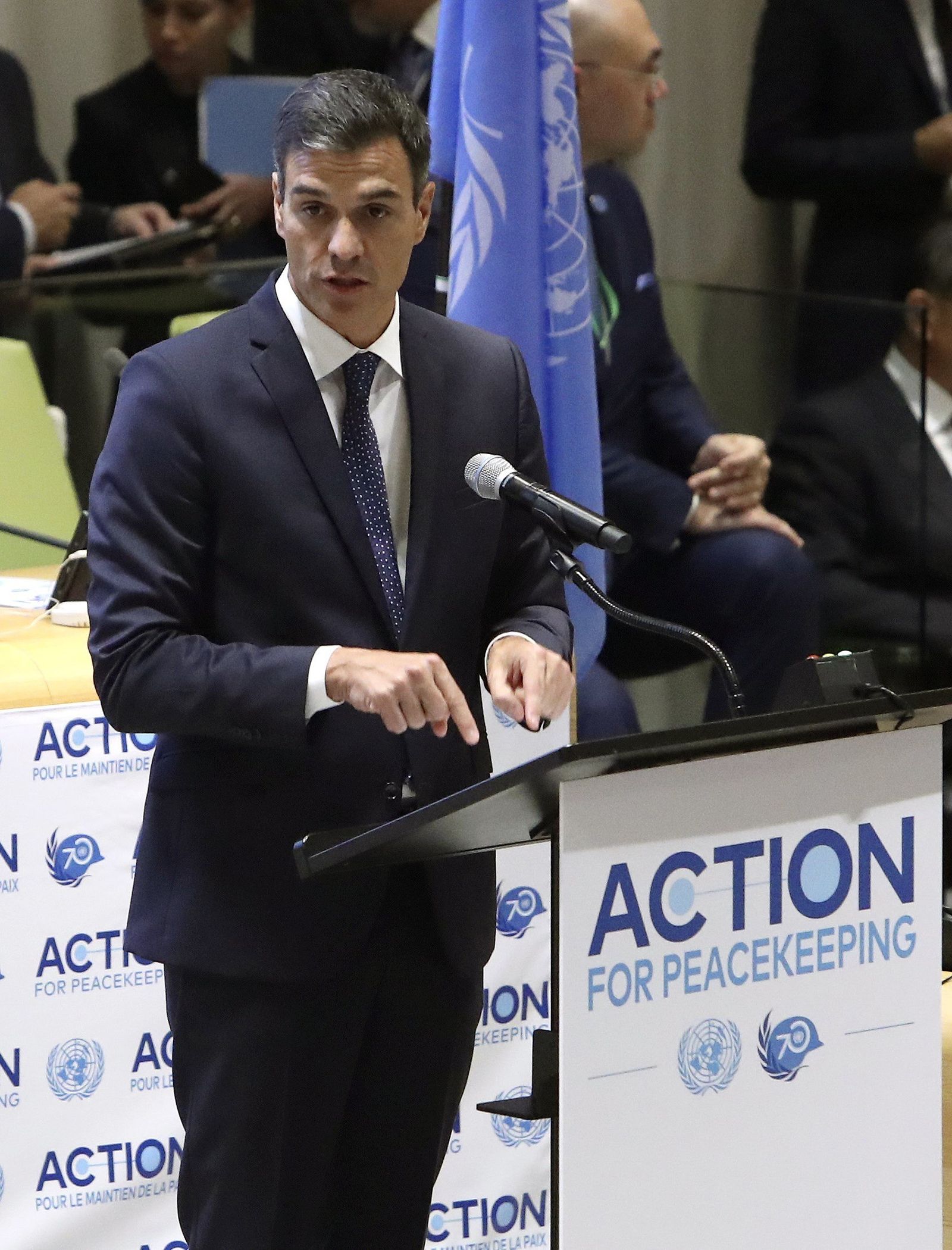 Pedro Sánchez, en Nueva York.