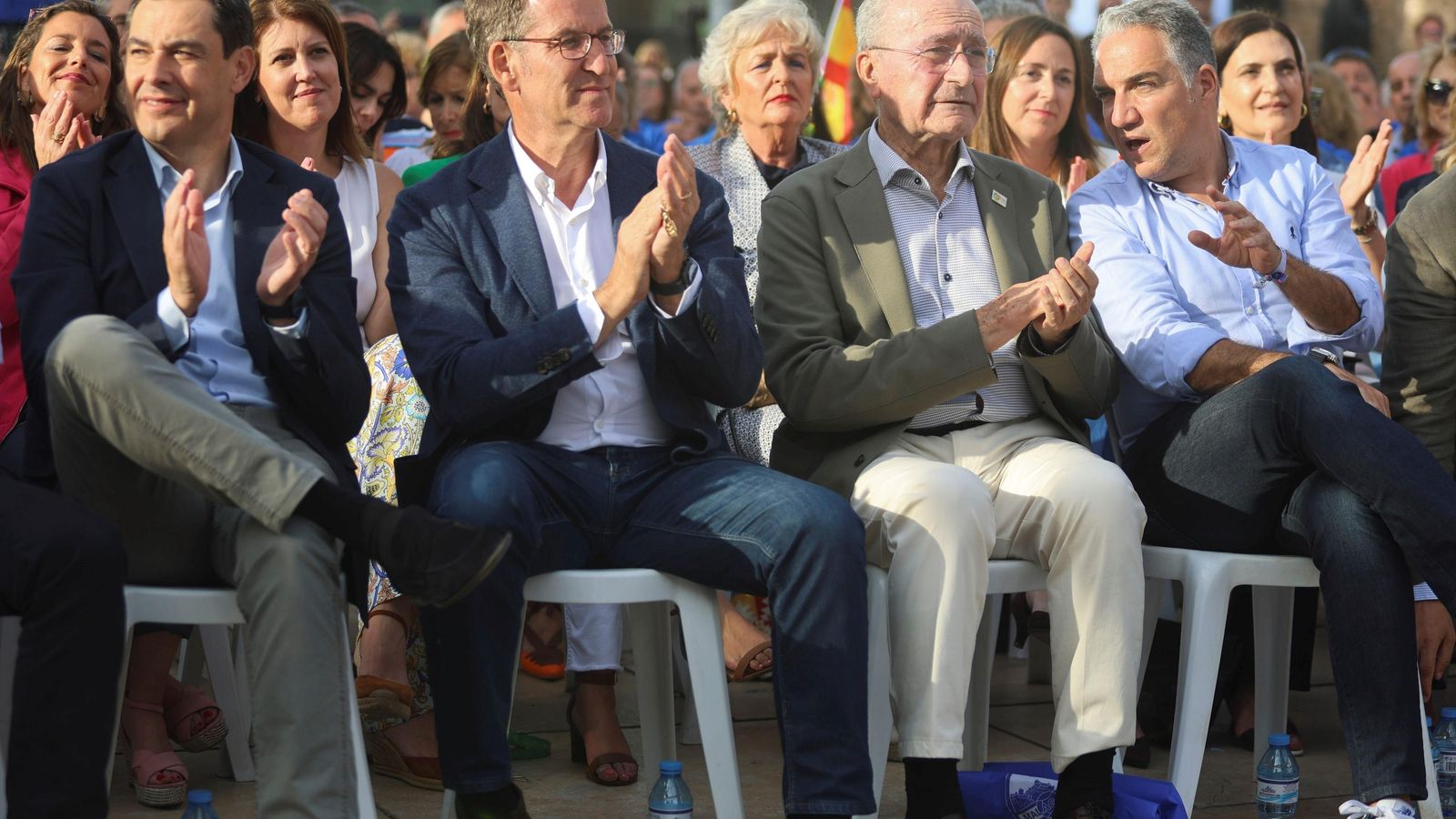 Juanma Moreno, Alberto Núñez-Feijóo, Francisco de la Torre y Elías Bendodo.