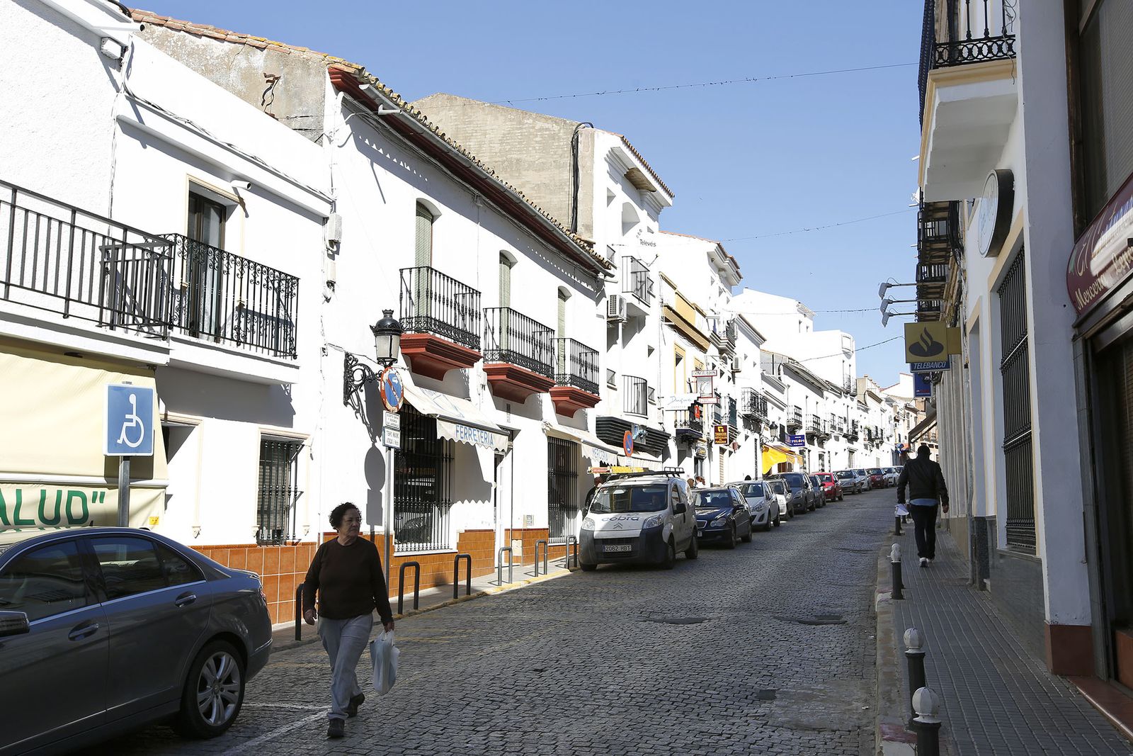 Una de las calles de Valverde del Camino.
