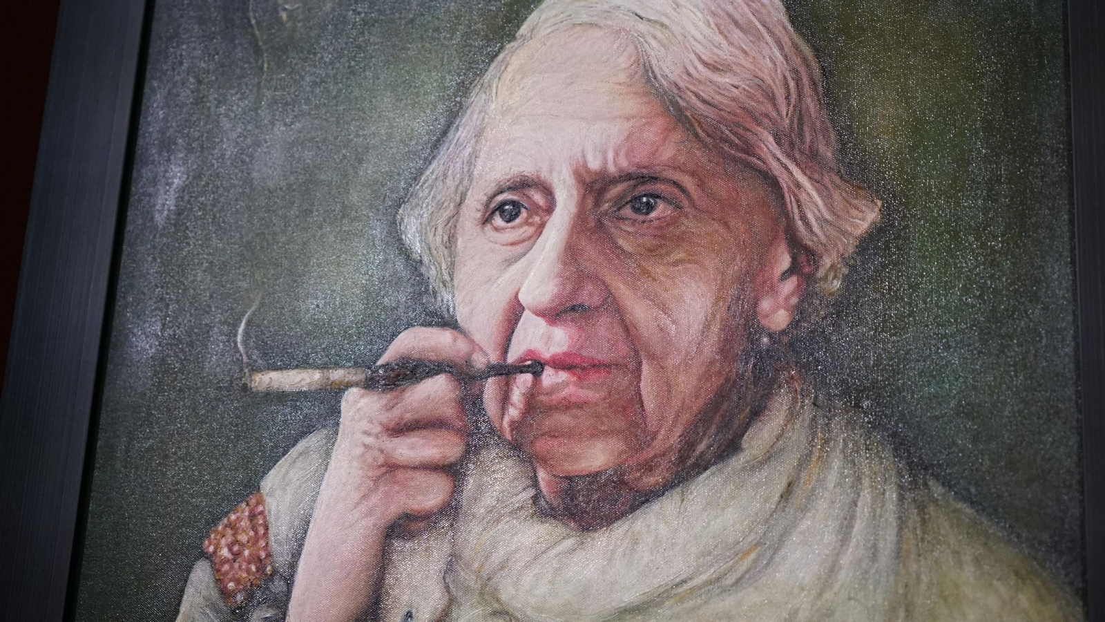 El retrato de la ensayista María Zambrano realizado por el pintos Luis Moro.