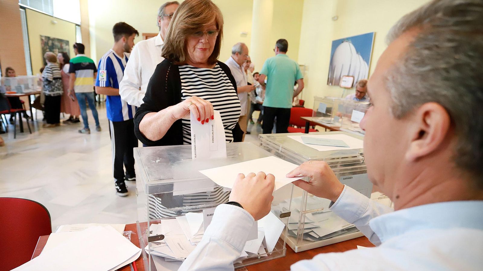 Jornada de votación de las últimas elecciones municipales en Huelva en el año 2019. Jornada de votación de las últimas elecciones municipales en Huelva en el año 2019.
