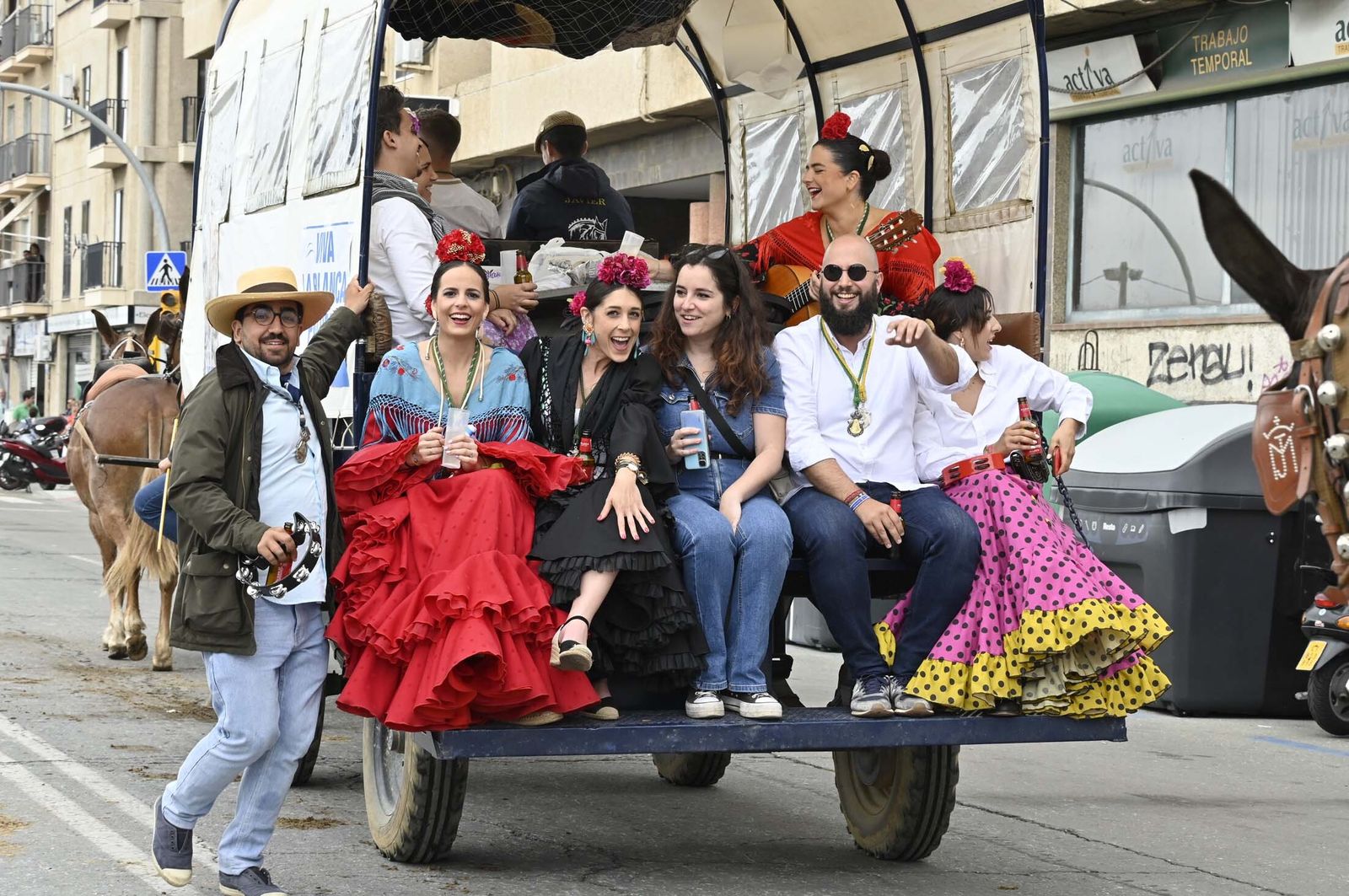 Imágenes de los carros de la Hermandad del Rocío de Huelva