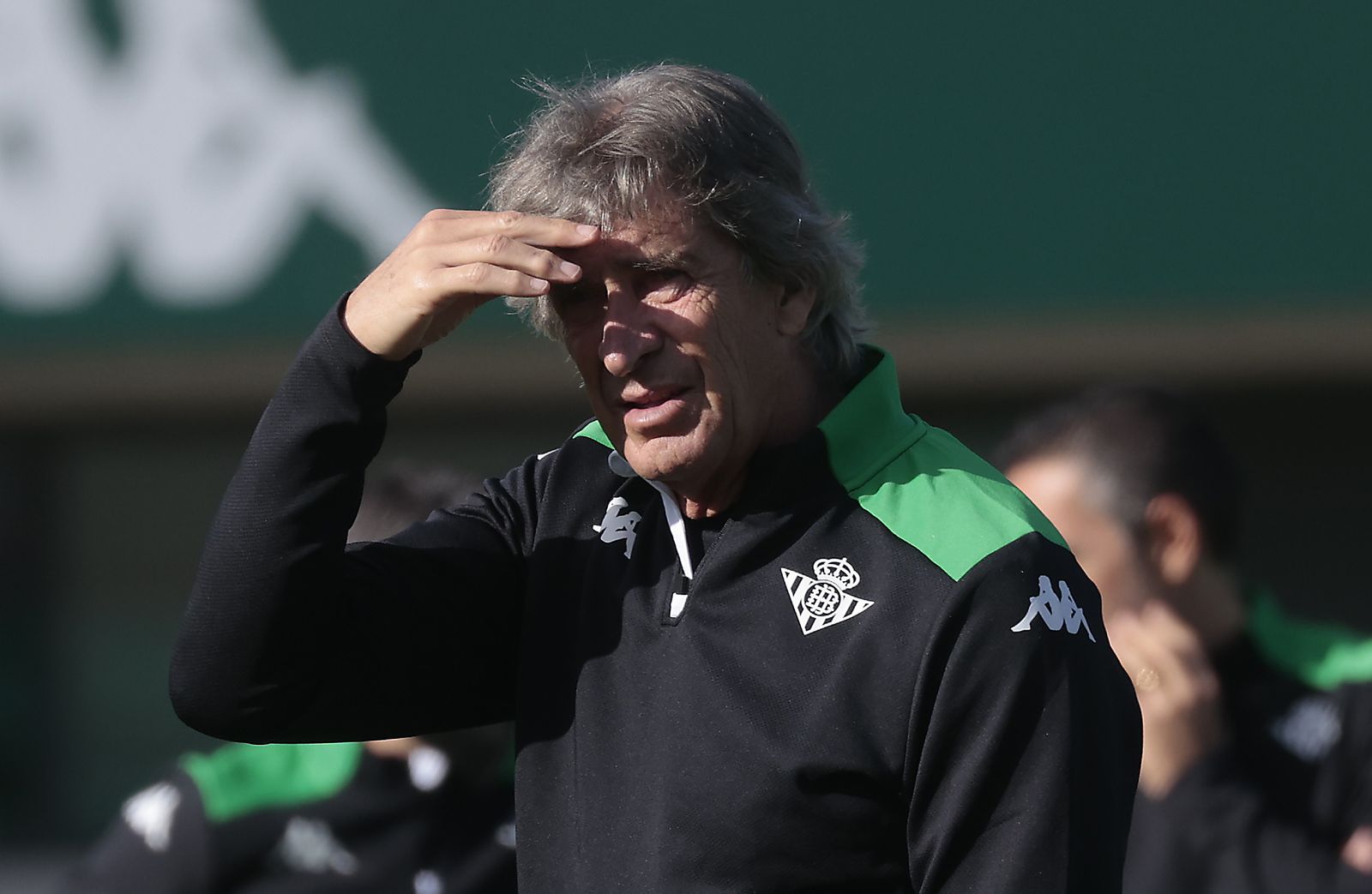 Manuel Pellegrini, en un entrenamiento del Betis.