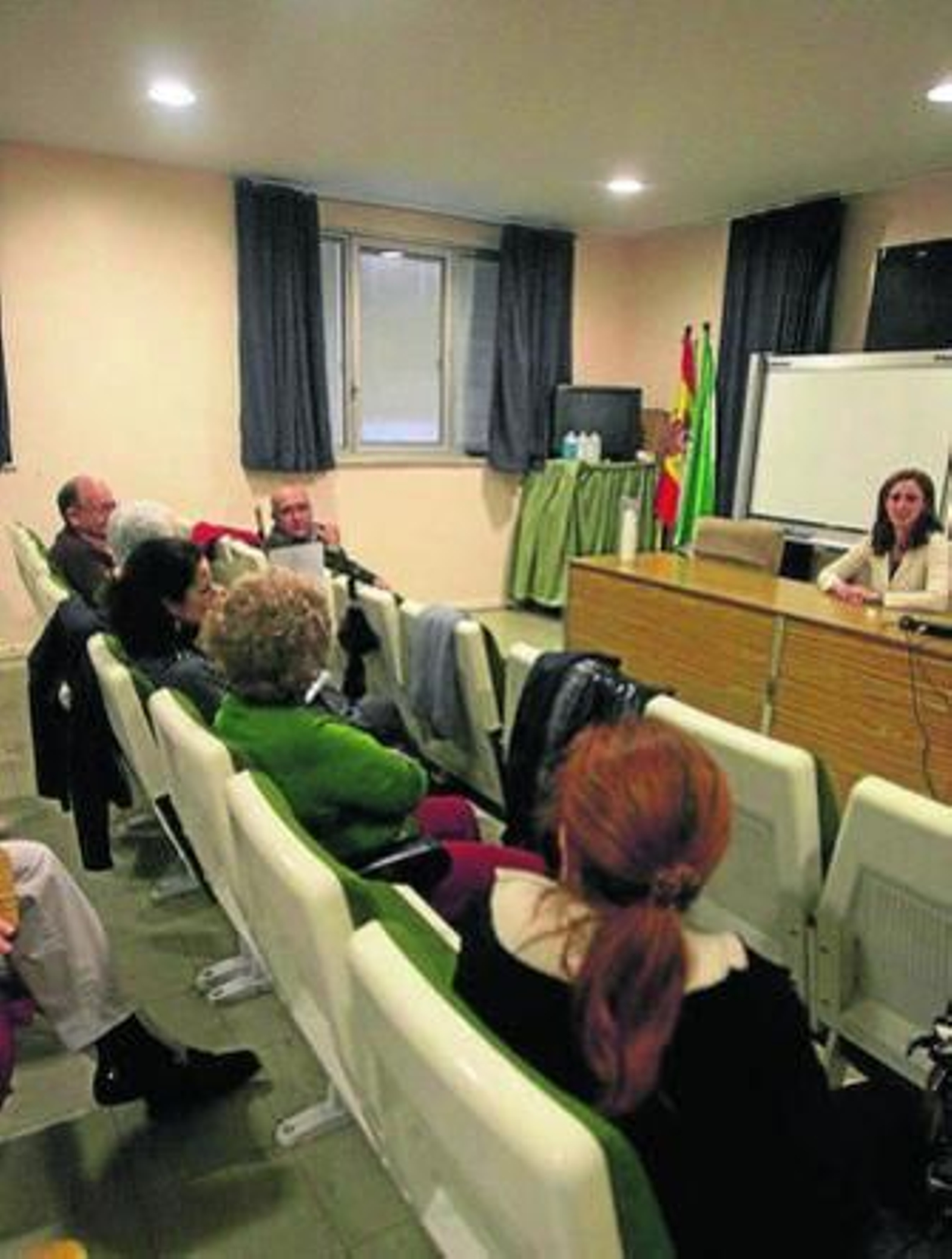 La directora del Área Sanitaria, ayer en una reunión con la Plataforma.