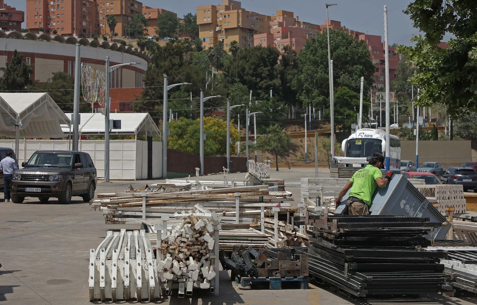 Fotos del montaje de la Feria Real de Algeciras 2025