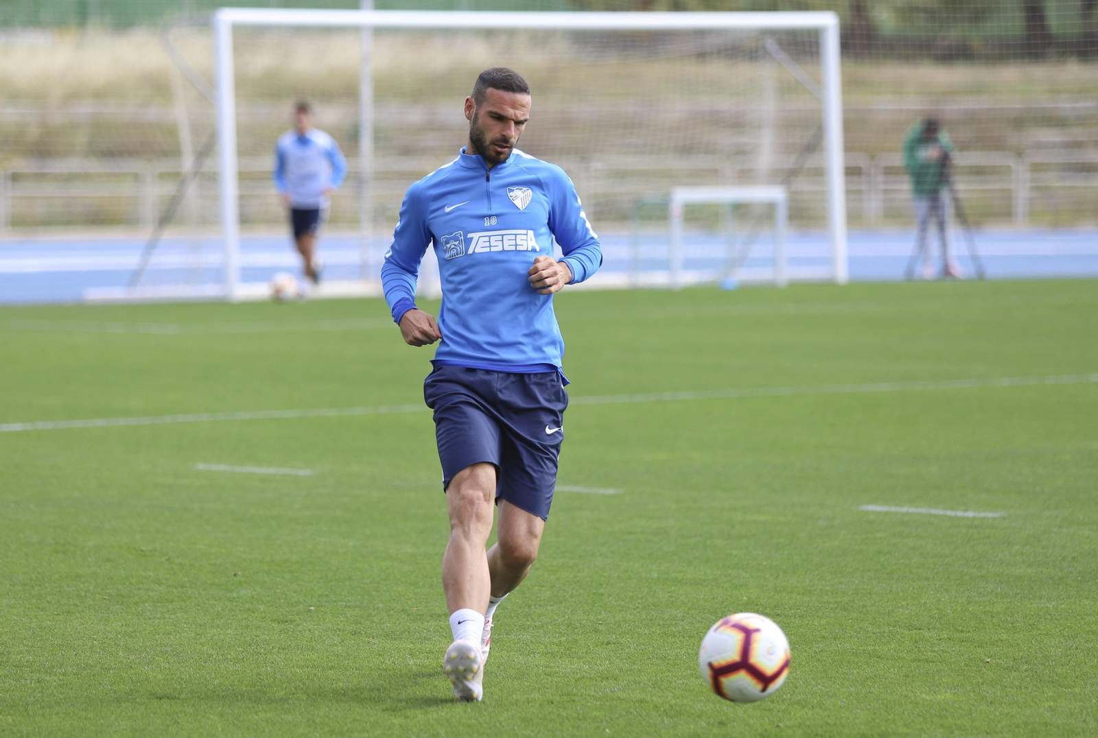 Lombán, en un entrenamiento.