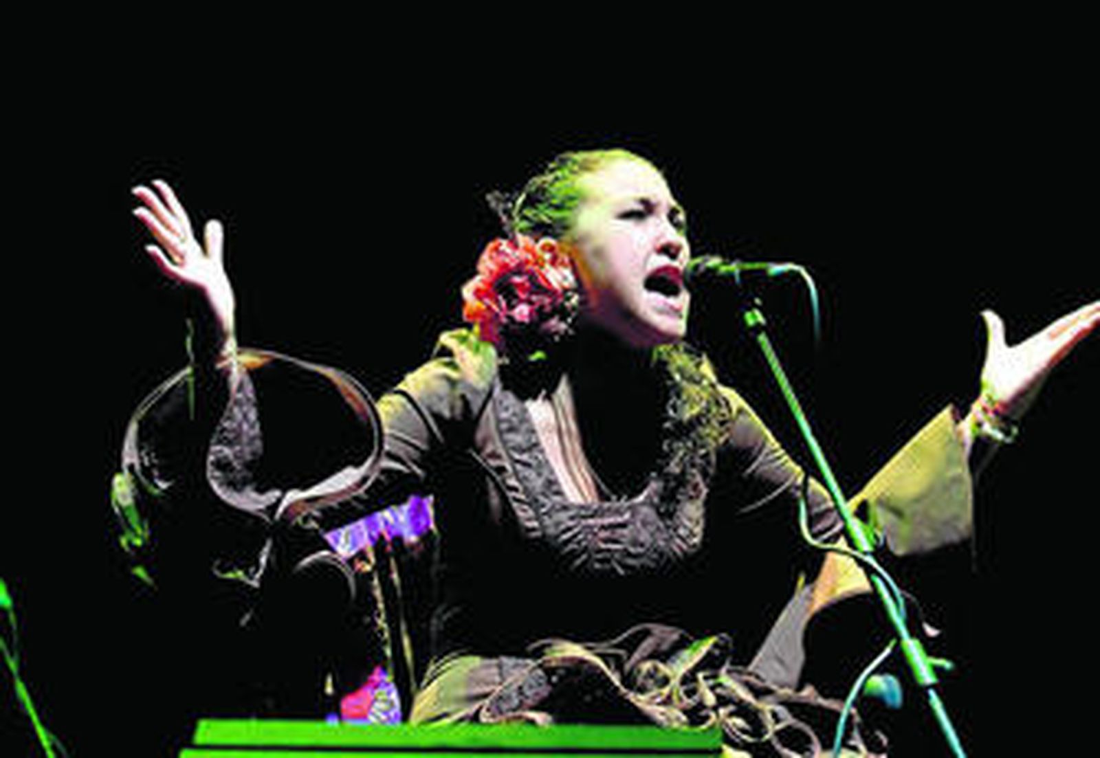 La cantaora granadina Ana Mochón, en una de sus actuaciones durante el Festival.