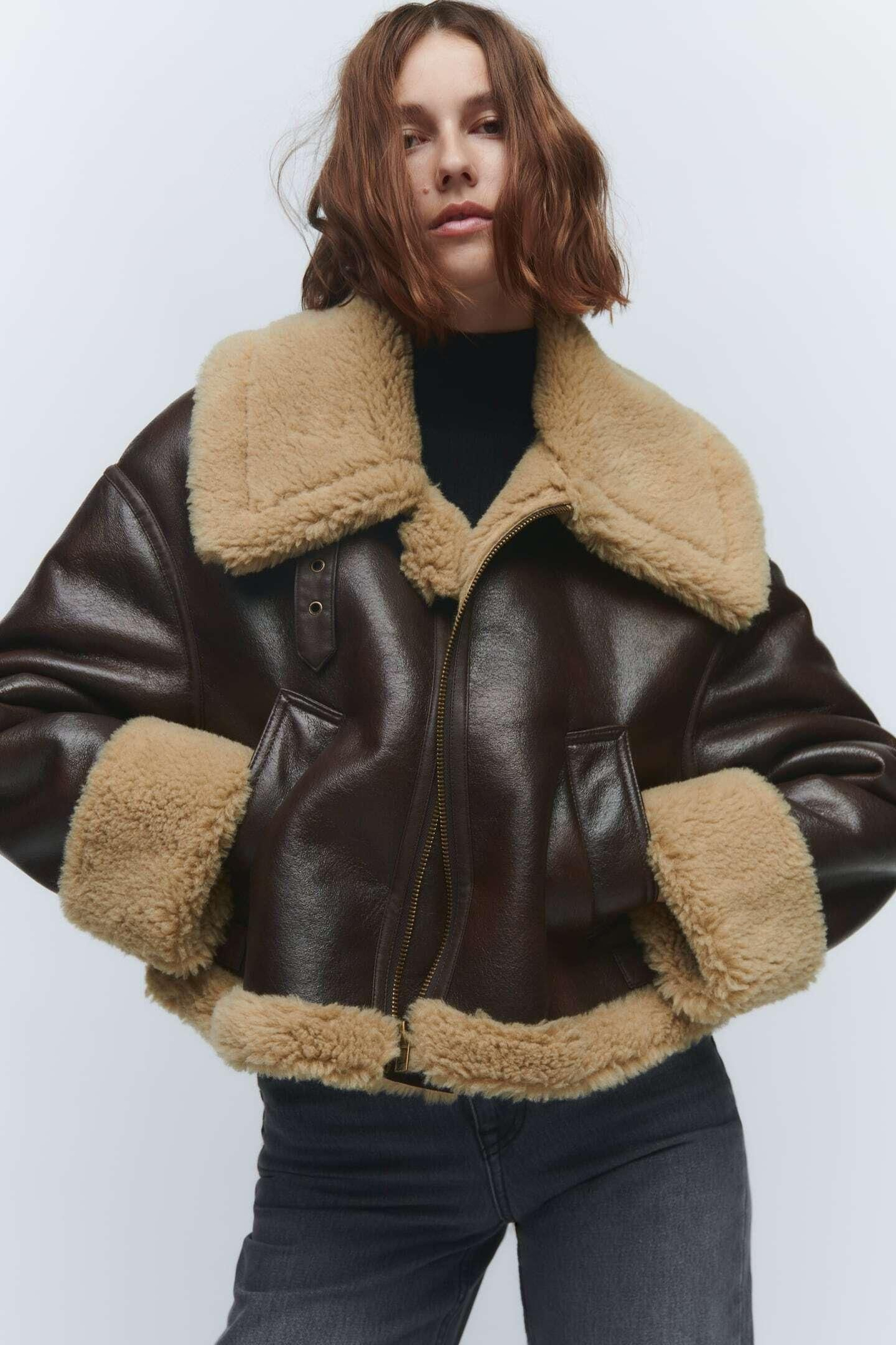 Cazadora doble faz de Zara.