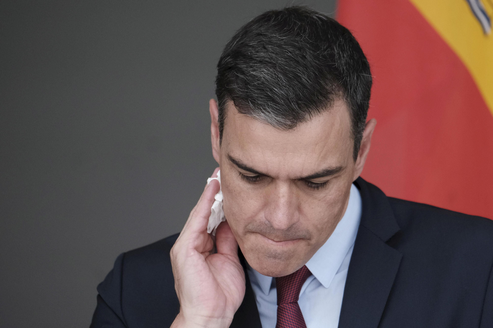 Pedro Sánchez, durante una comparecencia este verano.