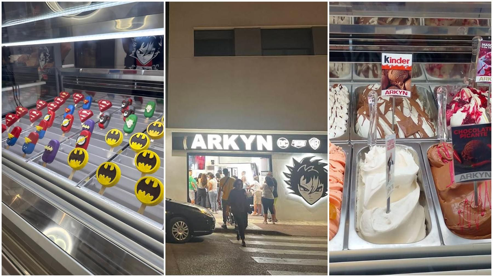 Helados de la nueva heladería.