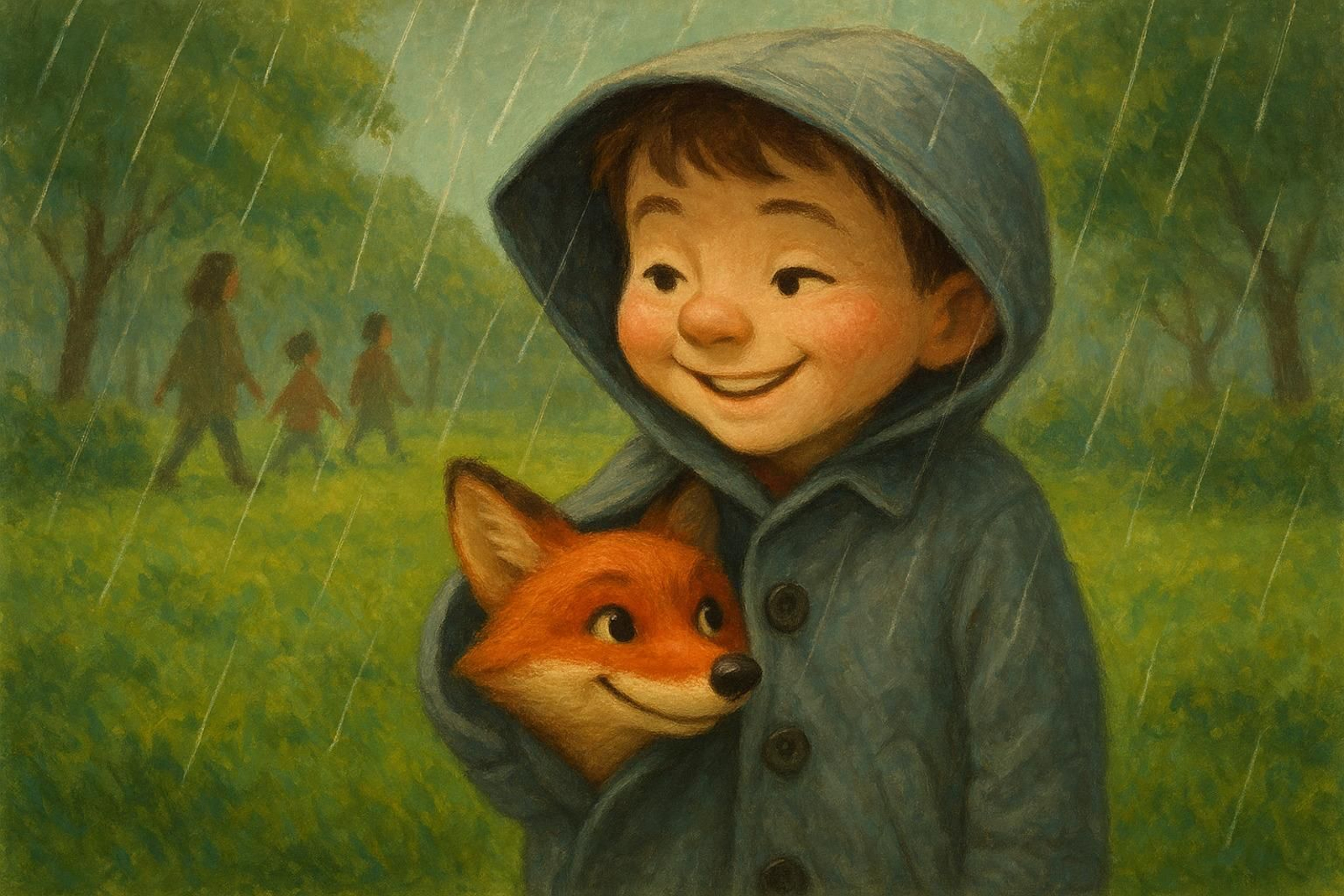 Ilustración de 'El zorrito feliz'