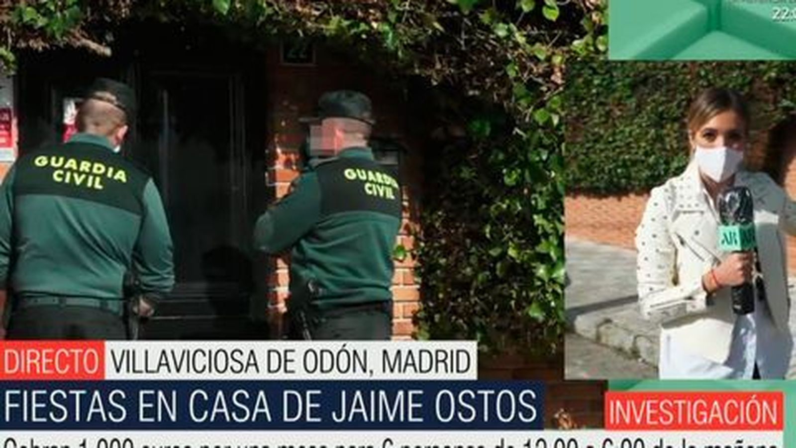La Guardia Civil llama al chalet de Jaime Ostos y no les llama nadie, en pleno directo de 'El programa de Ana Rosa'.