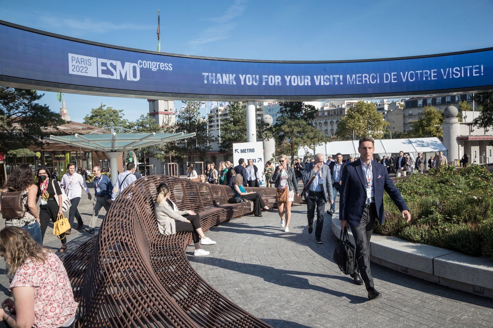 Participantes en el congreso de la ESMO en París.