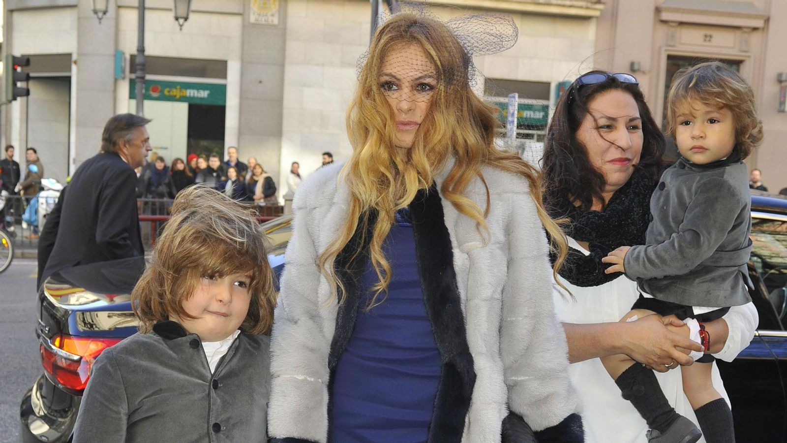 La cantante con sus dos hijos: el mayor Andrea Nicolás (fruto de su relación con Colate), y Eros.