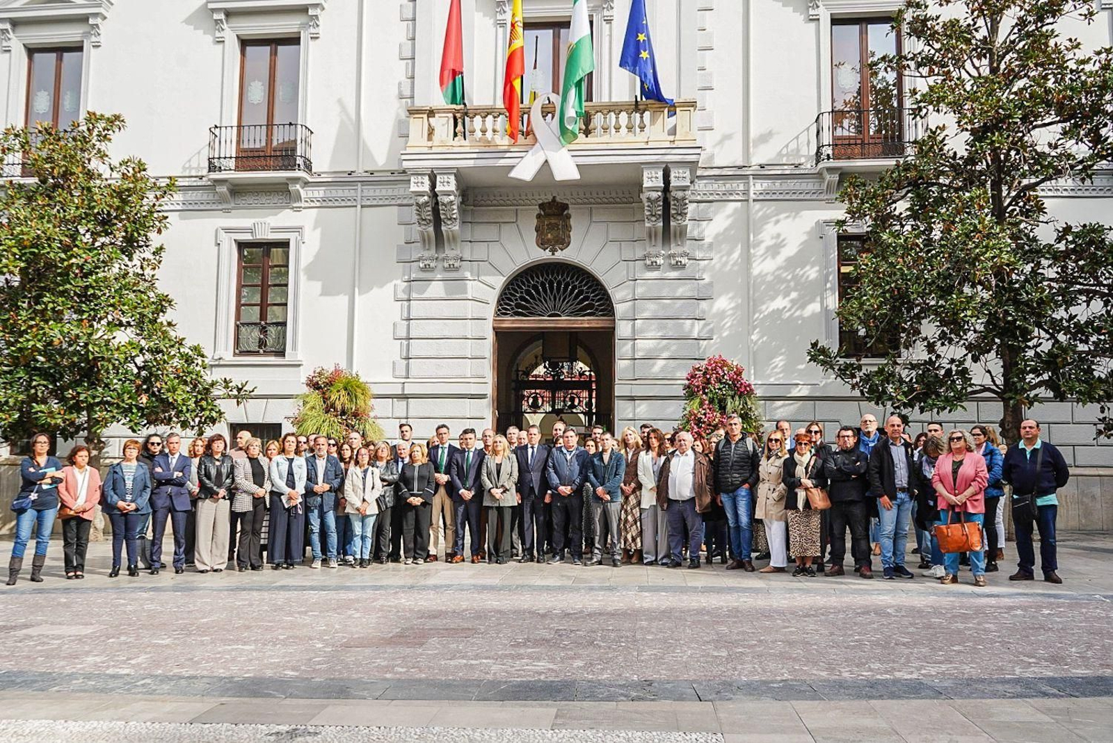 Imagen del paro de 10 minutos celebrado en la Plaza del Carmen