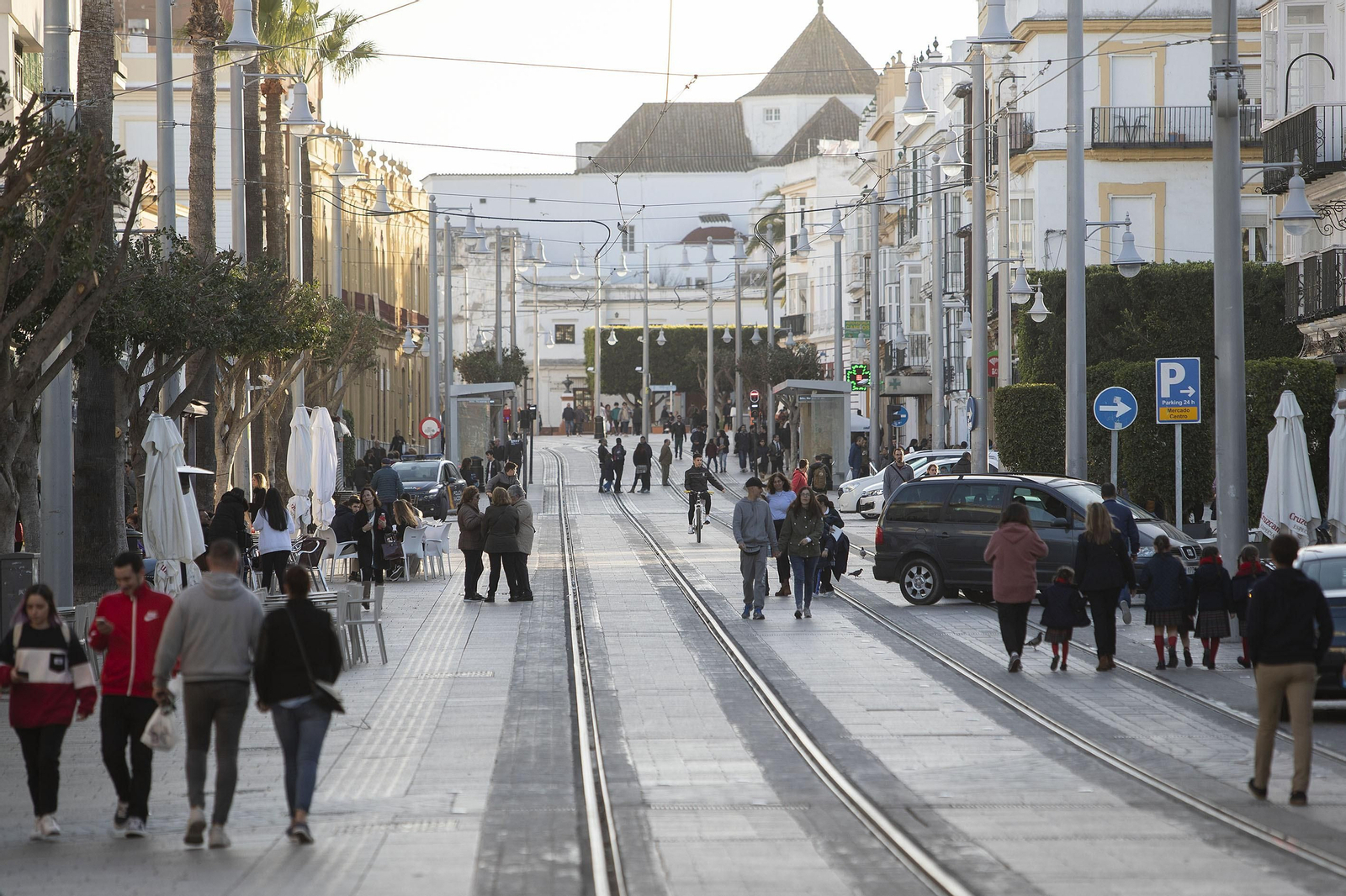 Imagen de la calle Real tomada esta semana.