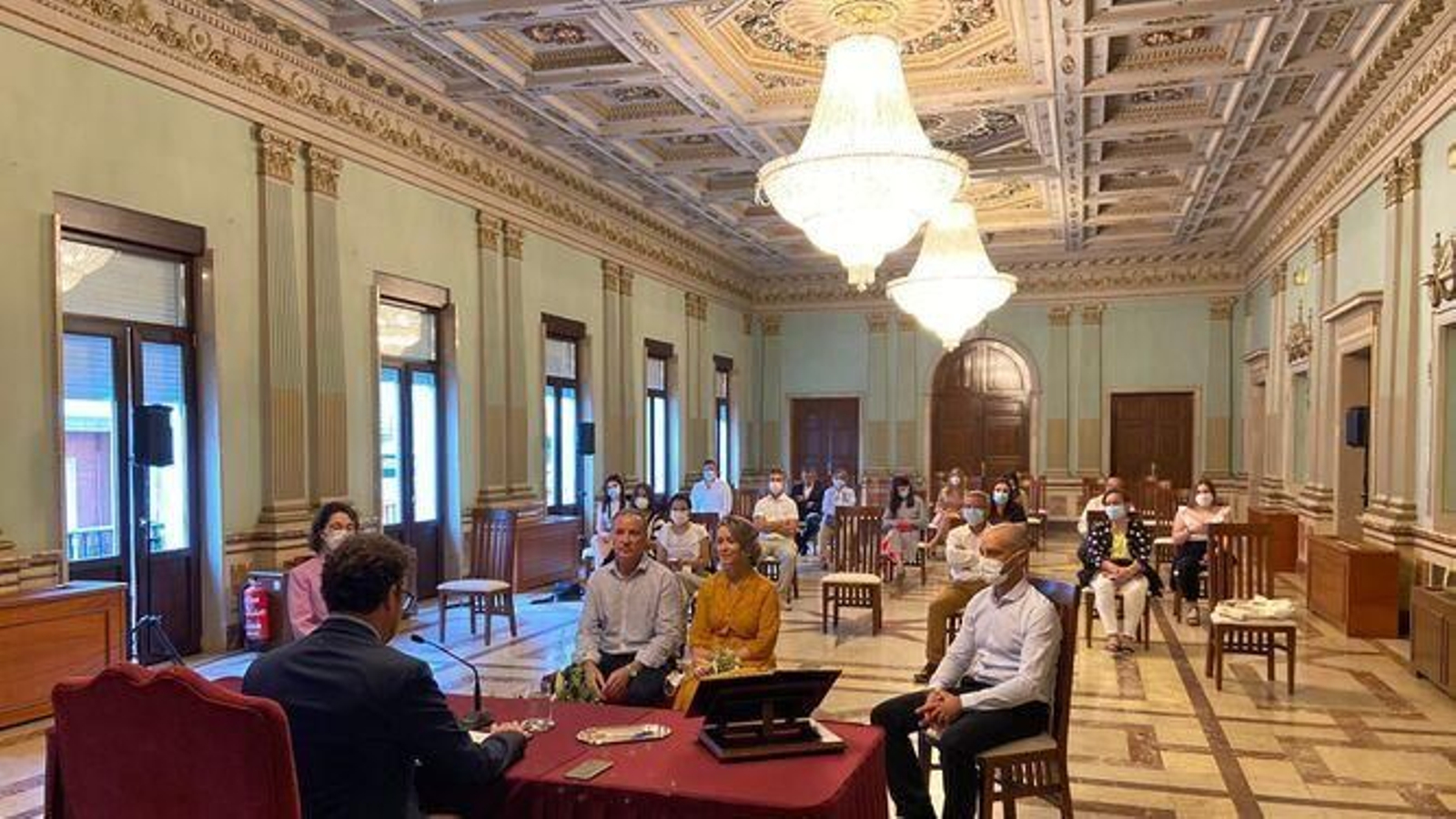 Primera boda celebrada en Huelva tras el confinamiento.