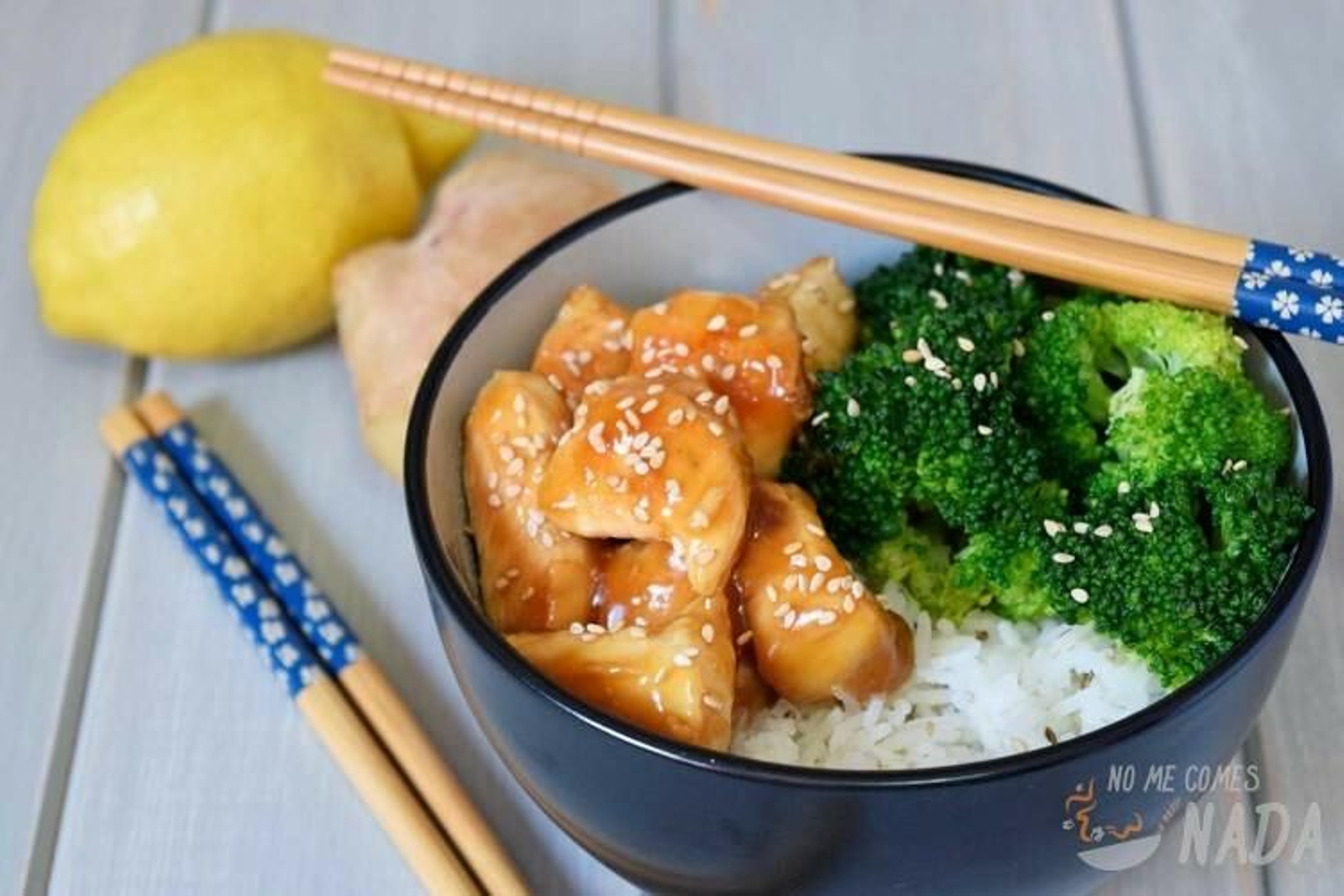 Receta de Pollo con brócoli en salsa de soja y miel