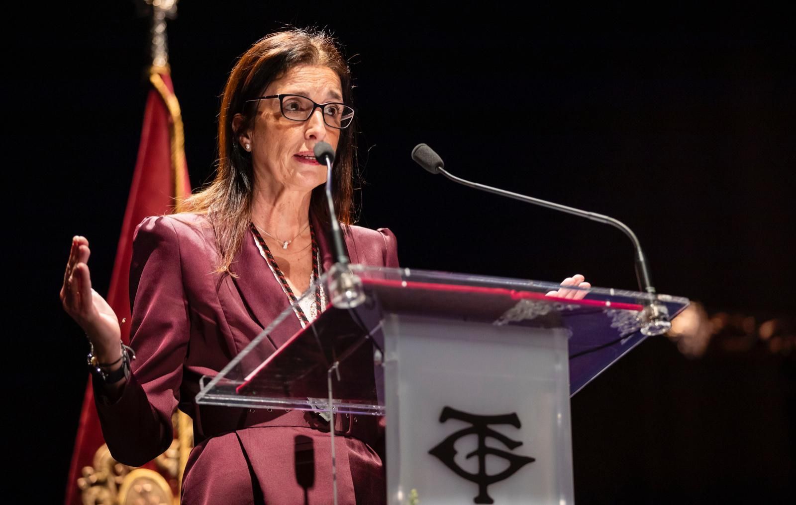 La pregonera Carmen Córdoba.