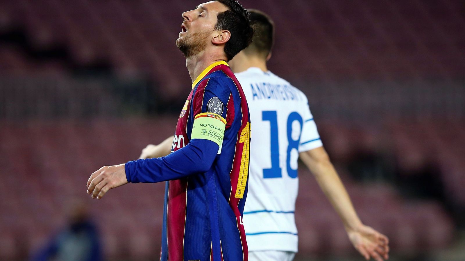 Leo Messi, en el partido ante el Dinamo de Kiev.