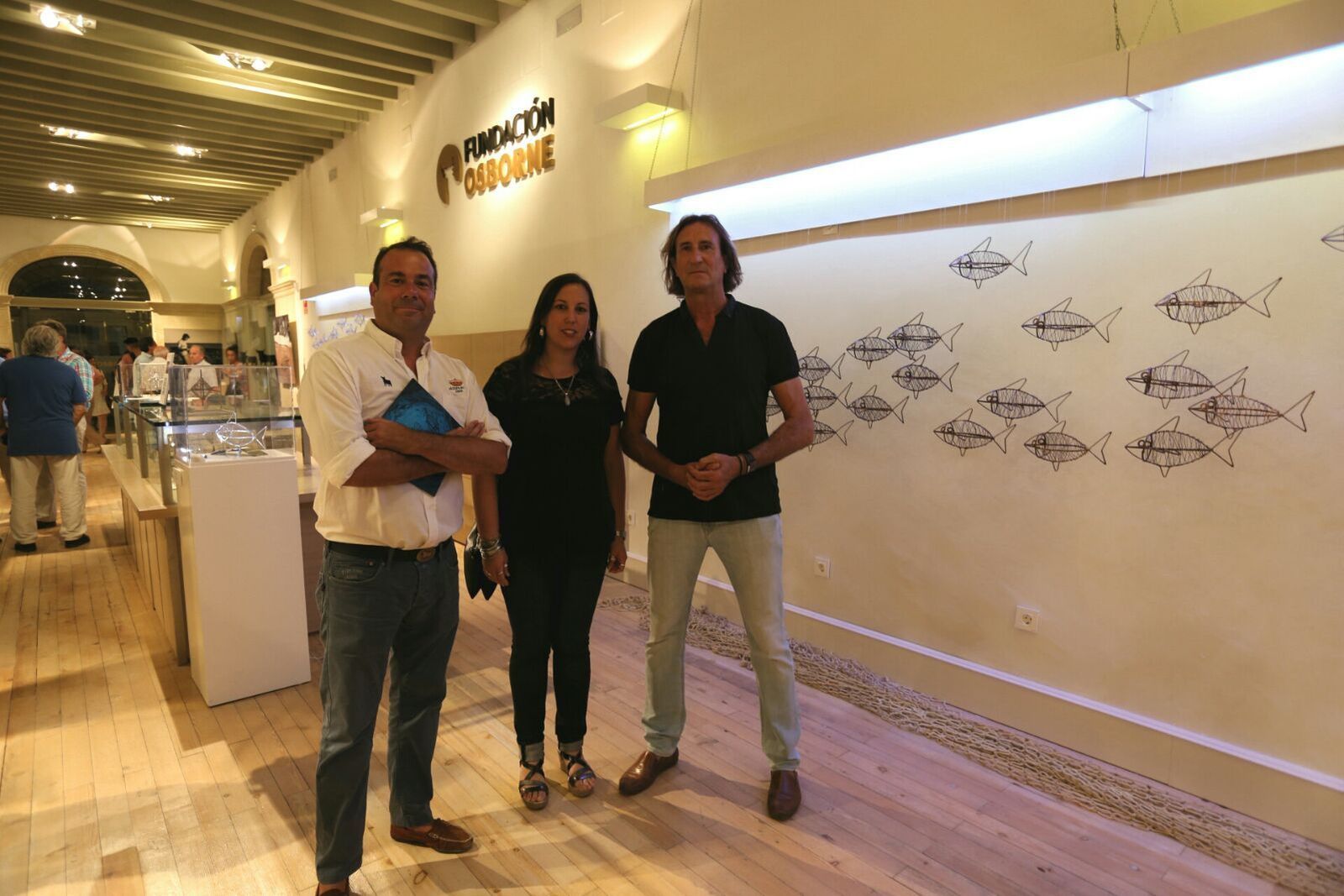 Alfonso Doncel, María Eugenia Lara e Iván Llanza, durante la inauguración.