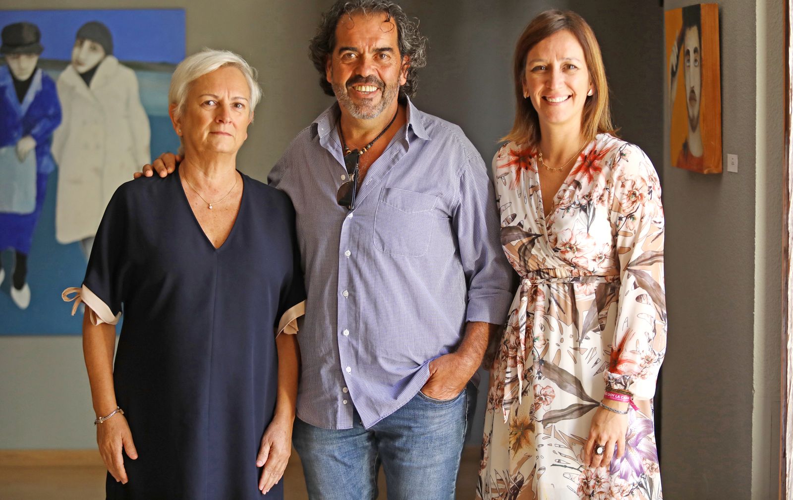 María Arango, Coordinadora General de Voluntariado, César Goñi voluntario y Susana Pedreño, Coordinadora del Voluntariado de Acompañamiento Domiciliario.