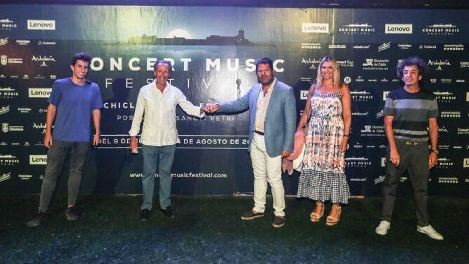 Rafael Casillas Junior, José María Román, Fabián Picardo, Justine Olivero y Rafael Casillas.