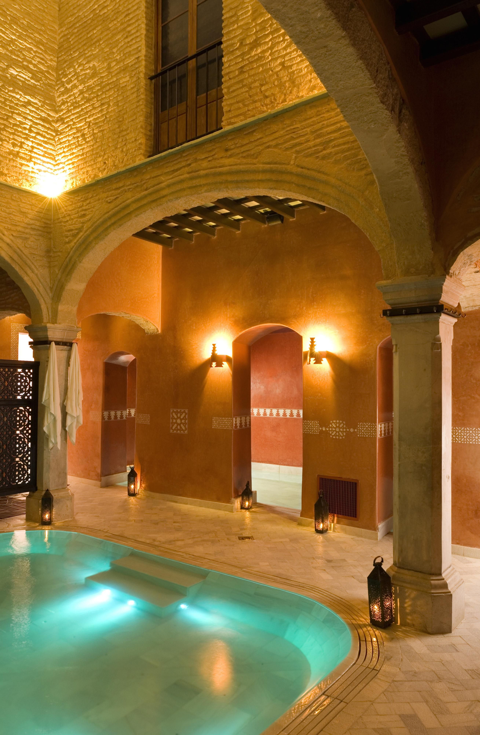 Interior de los baños.