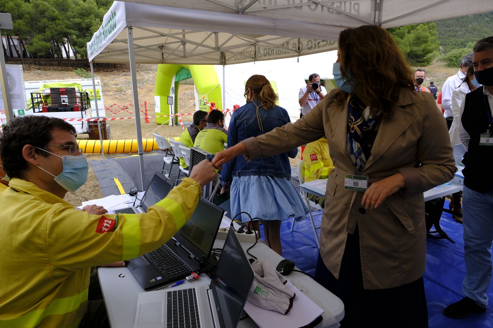 Fotogalería simulacro incendio forestal. Parque periurbano de Castala. Berja (Almería)