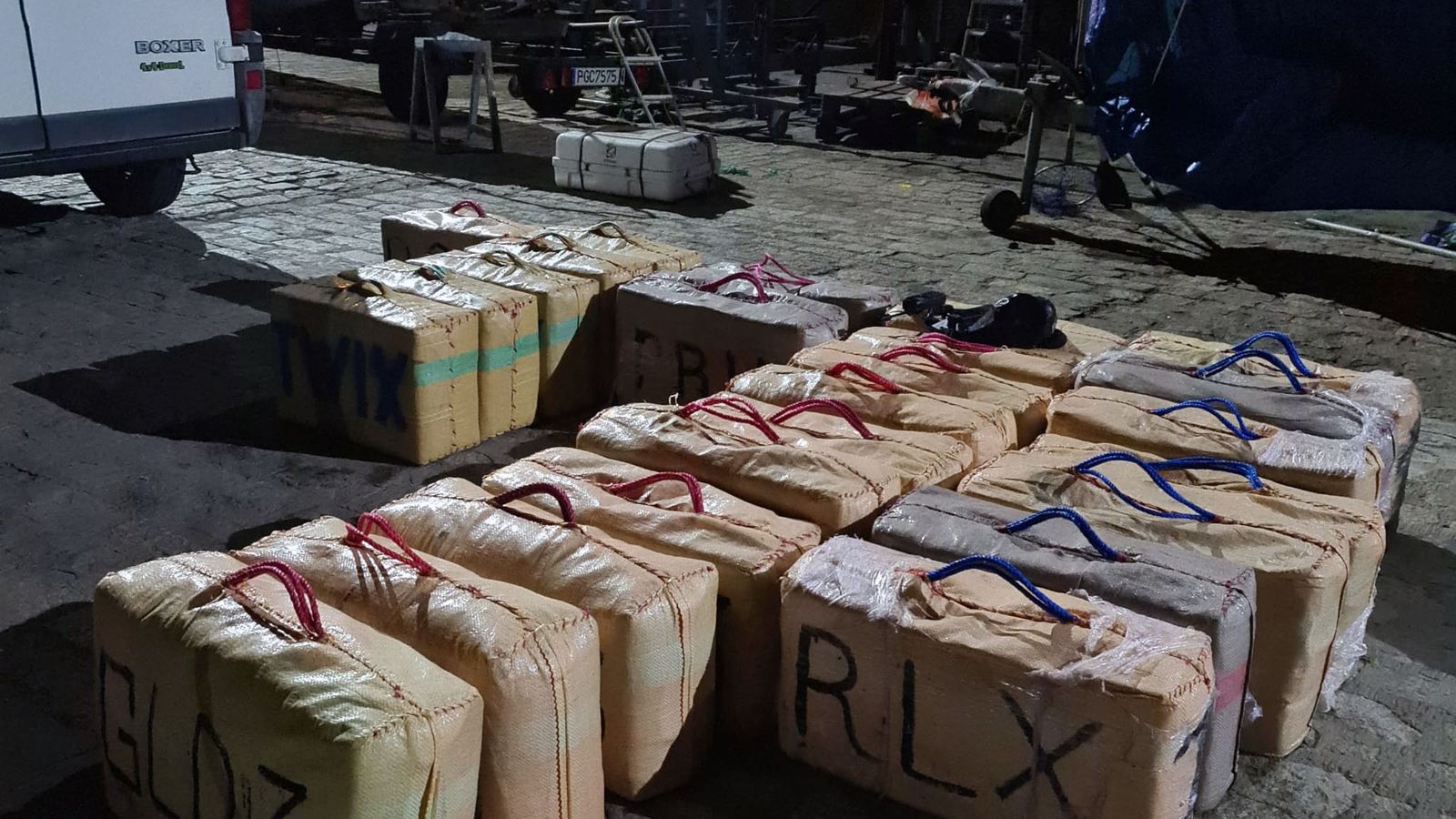 Los fardos de hachís fueron descargados en el Puerto de Huelva