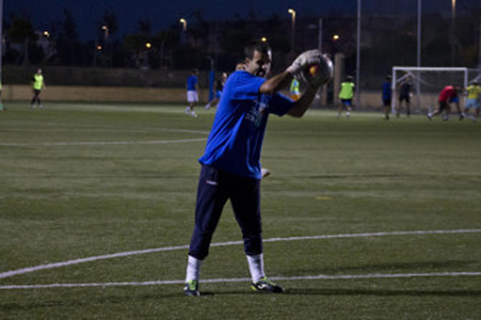 El guardameta Fabio, en un entrenamiento en La Canaleja