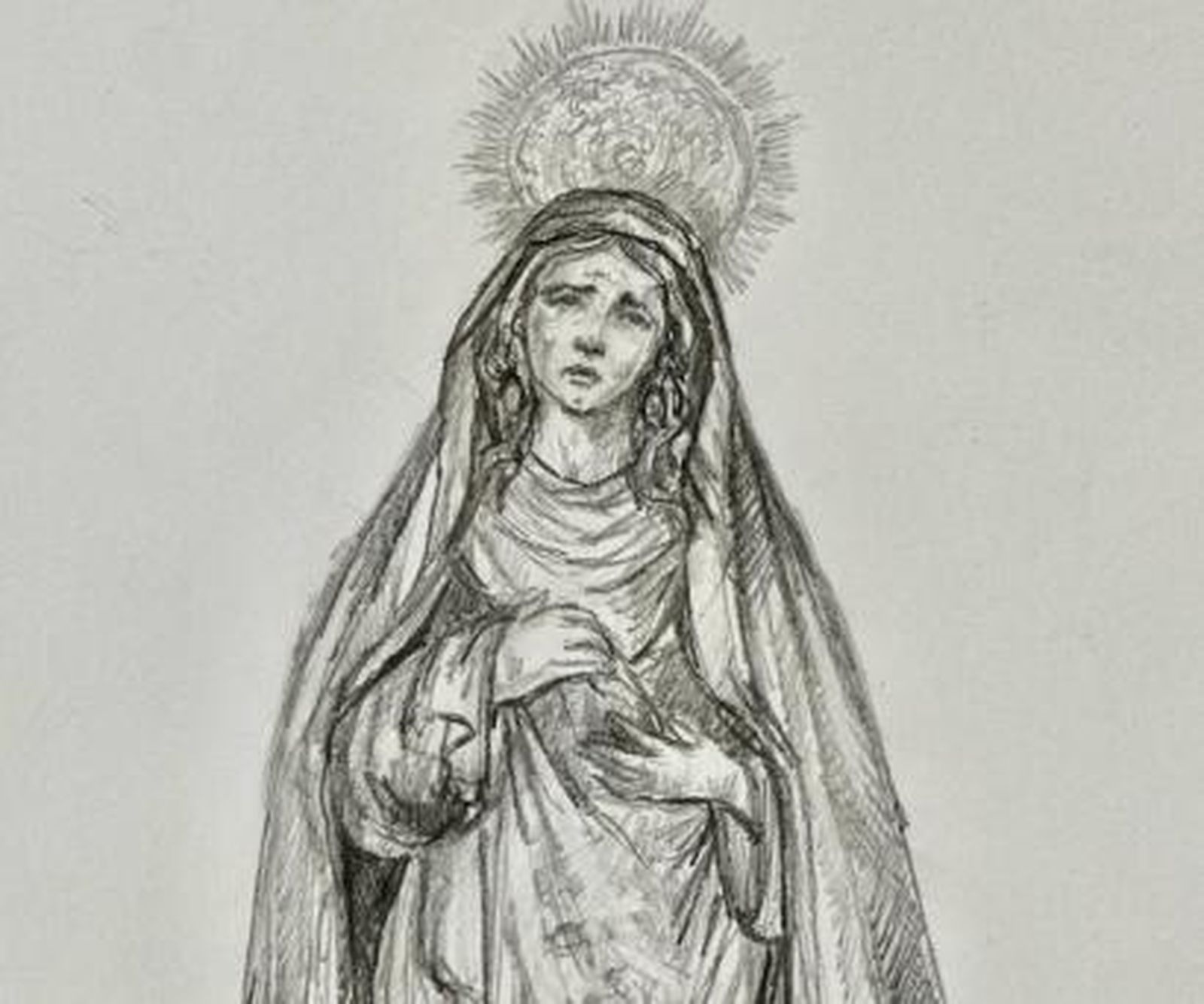 Boceto de la Mujer Verónica para San José Obrero