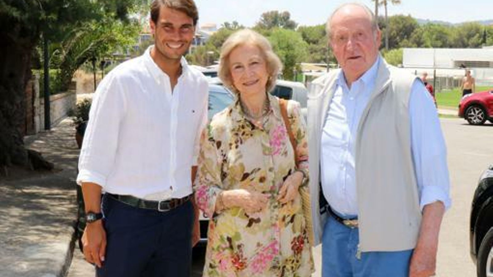 Nadal, fotografiado con Doña Sofía y Don Juan Carlos, en Mallorca.