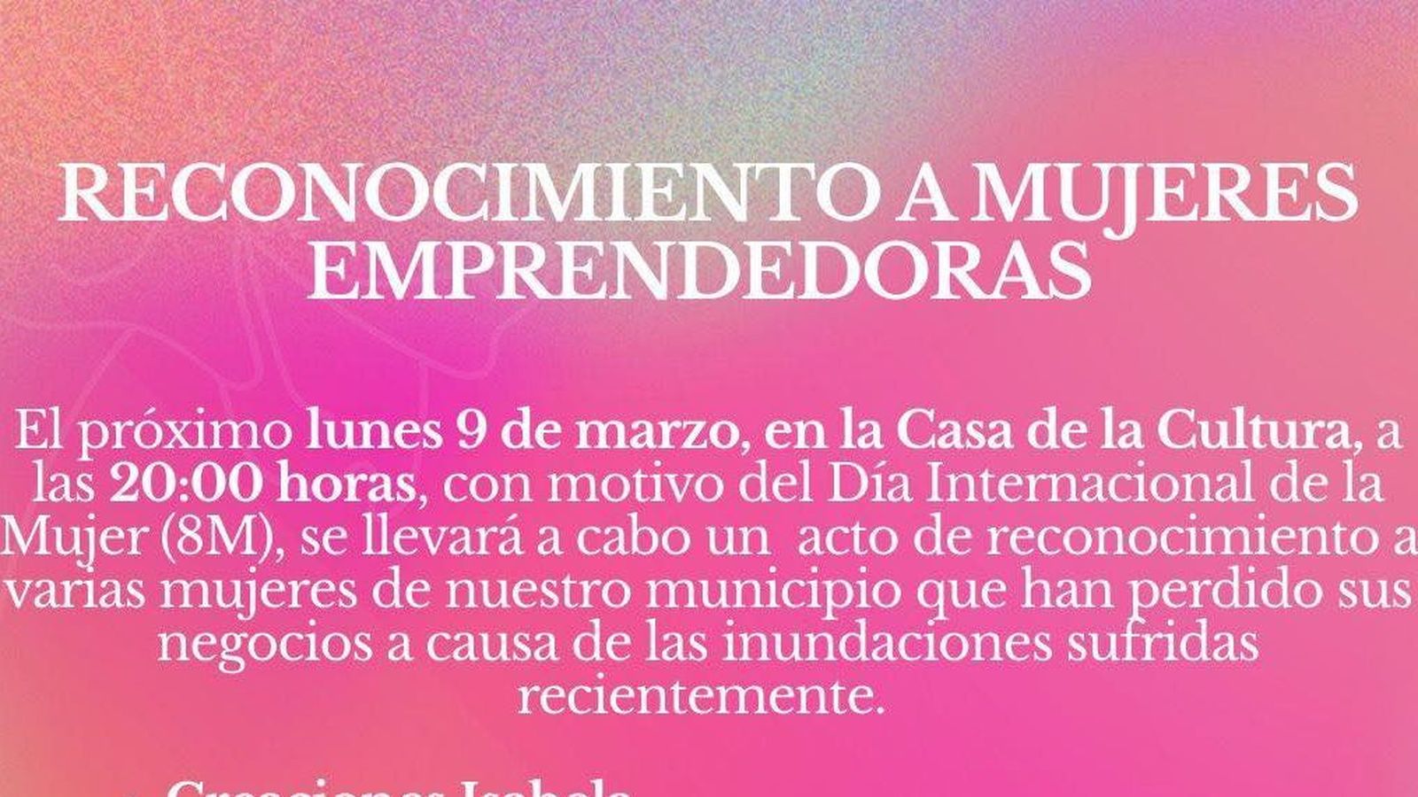 Reconocimiento a mujeres emprendedoras en Tesorillo