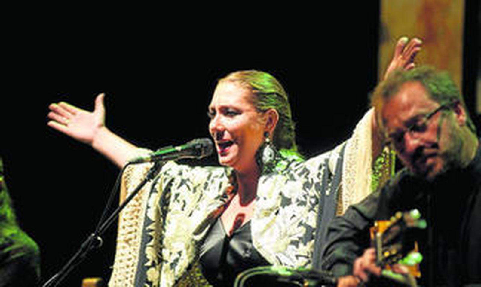 Marina Heredia, durante su actuación en en el Festival de las Minas.