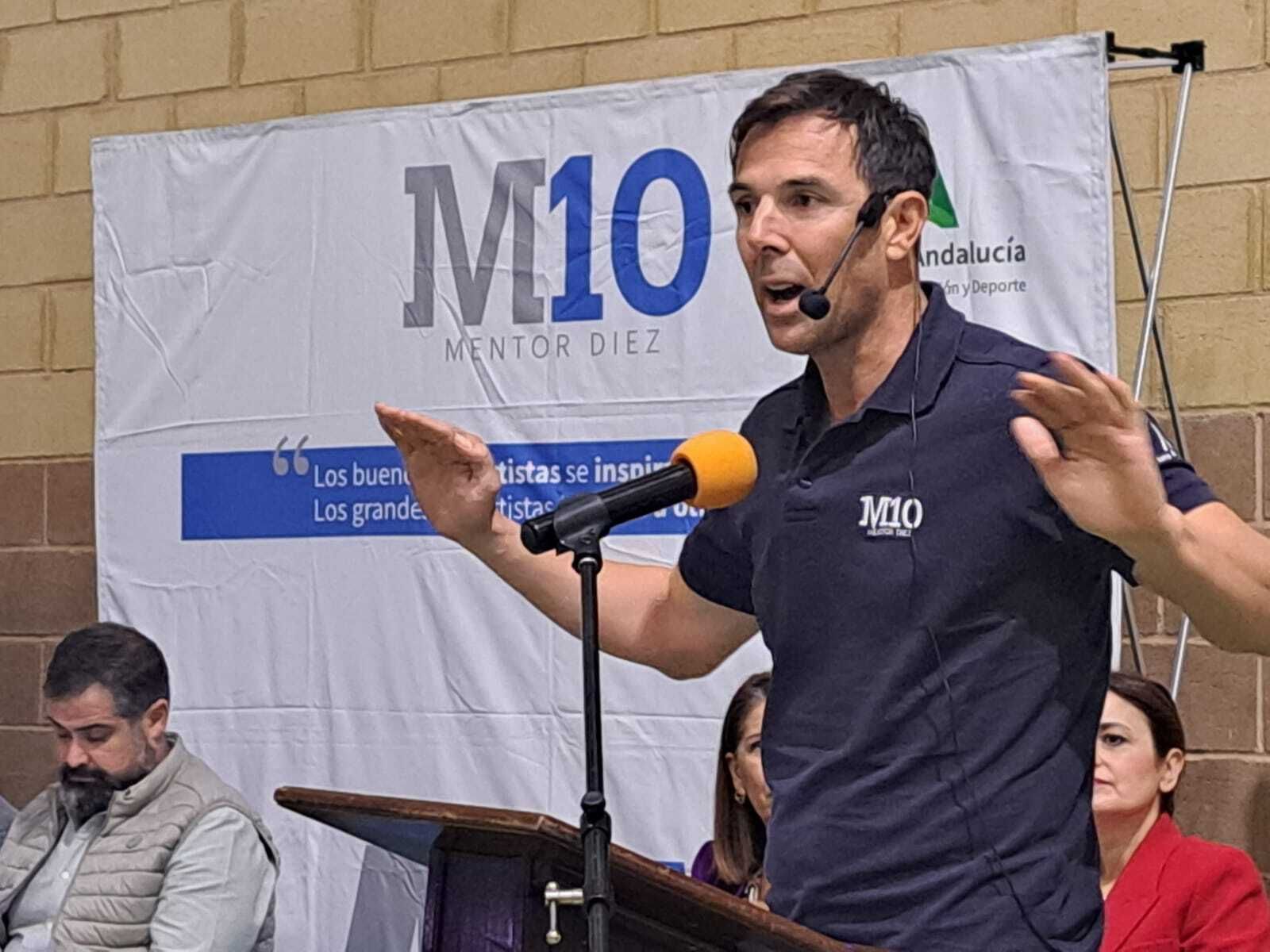 Carlos Marchena durante su charla en Mentor 10.