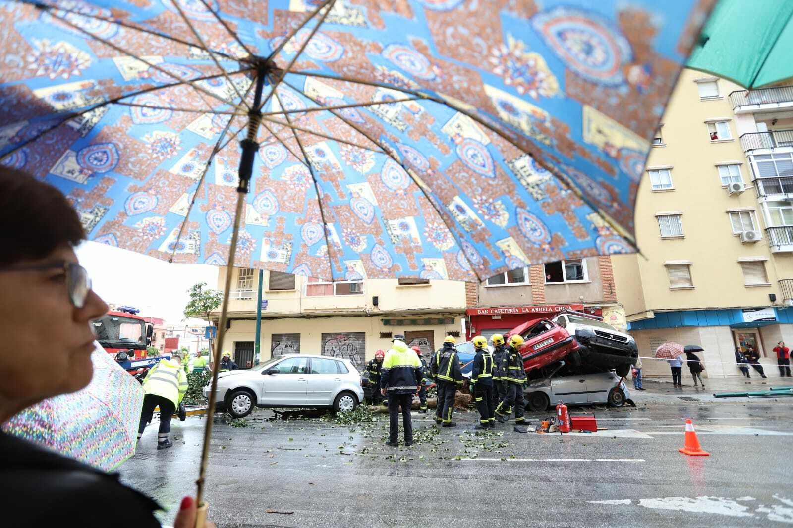 Fotos del accidente del autobús en Málaga