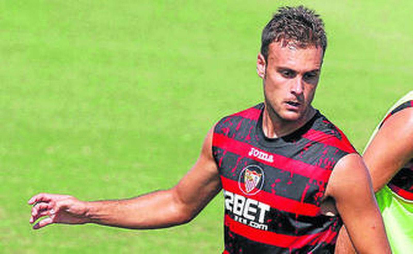 Cala, durante un entrenamiento del Sevilla.