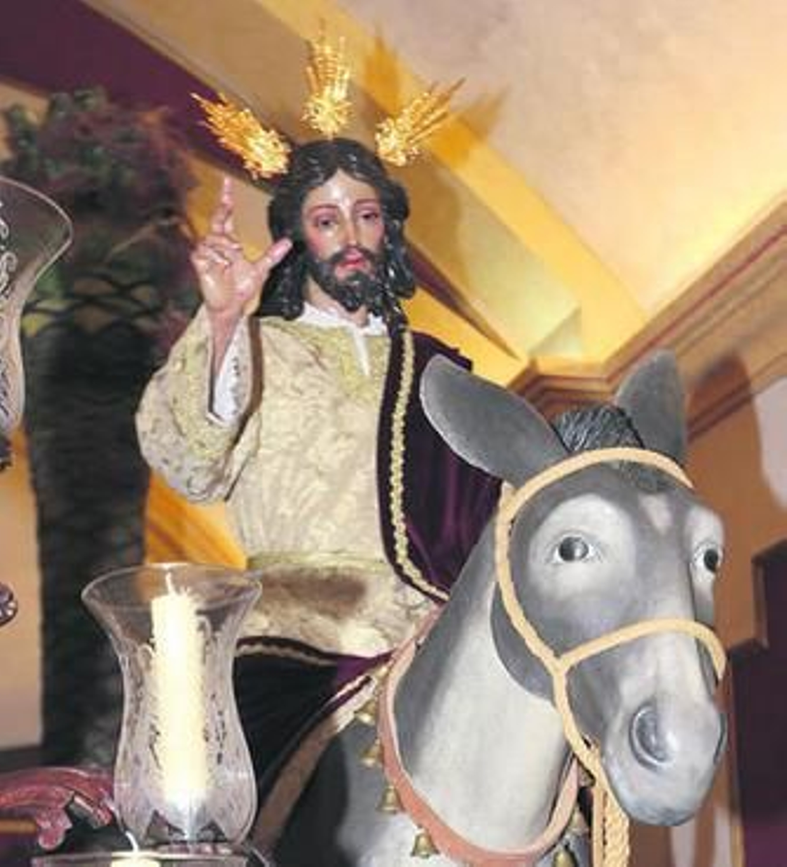 Cristo Rey en su triunfal entrada en Jerusalén.