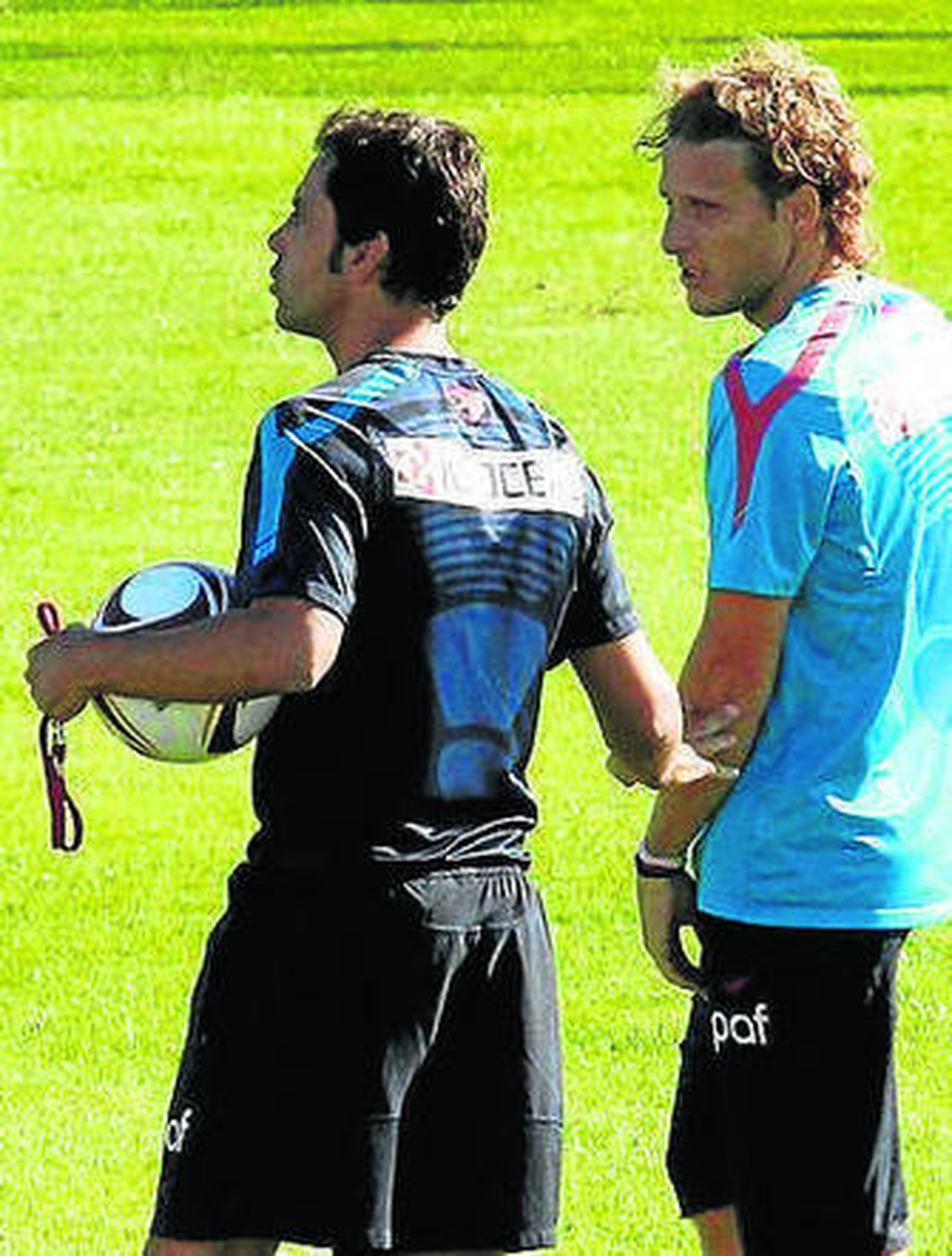 Quique y Forlán.