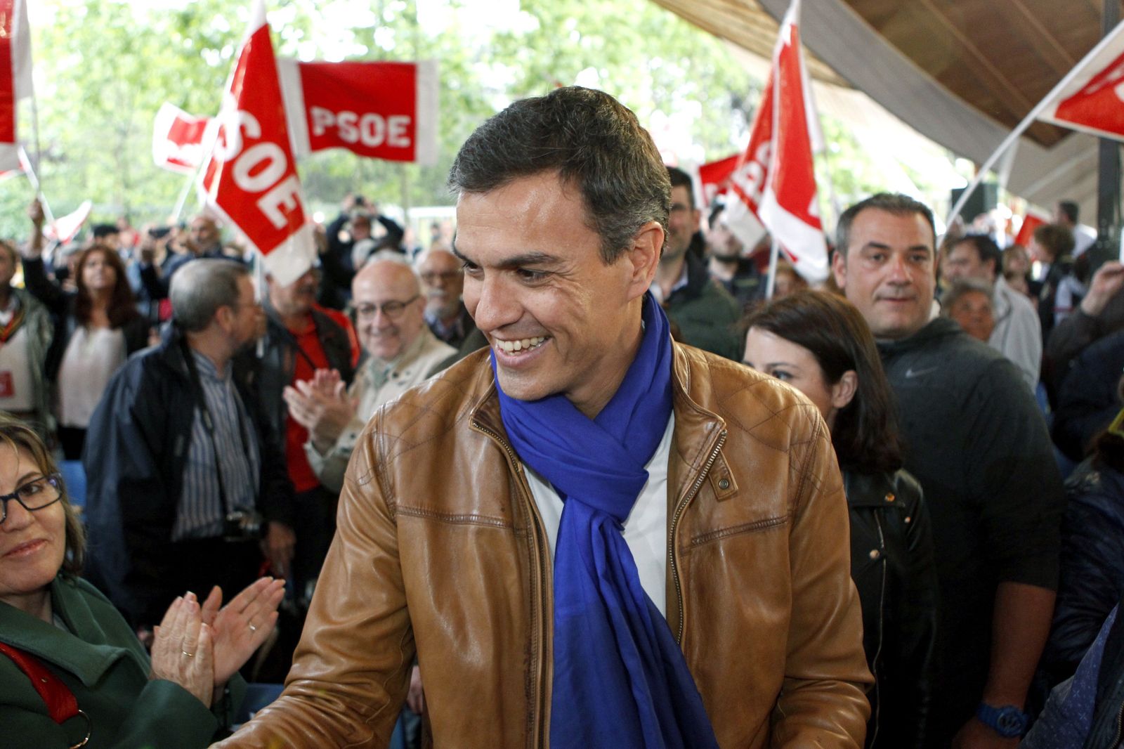 Pedro Sánchez, en un acto con simpatizantes en Madrid.