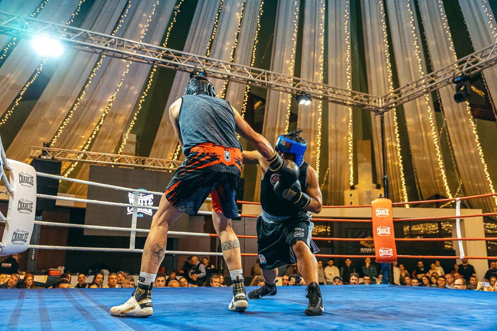 En imágenes: golpes solidarios en una impresionante White Collar Boxing