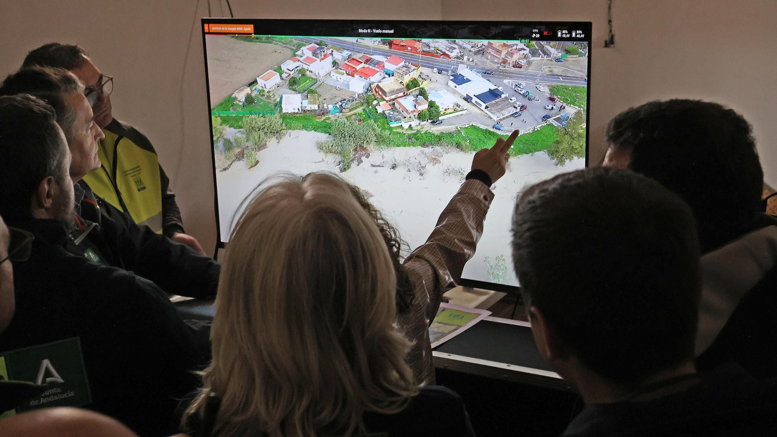 Operativo por el desbordamiento del río Guadalete