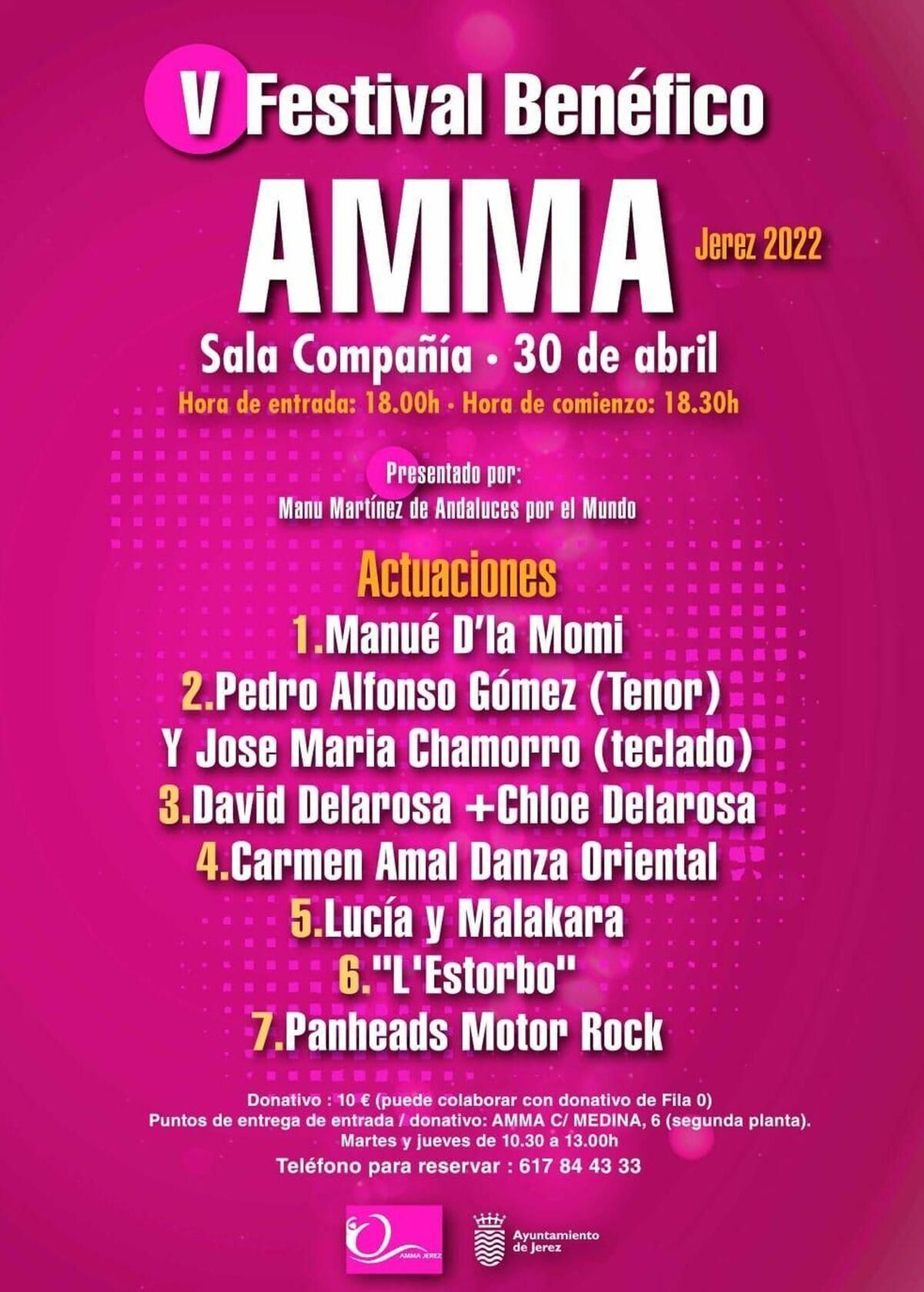 AMMA celebrará su V Festival Benéfico