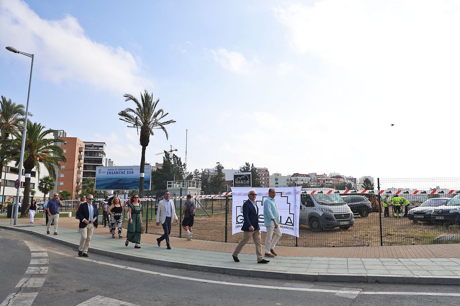 Imágenes del inicio de las obras de urbanización del Ensanche Sur