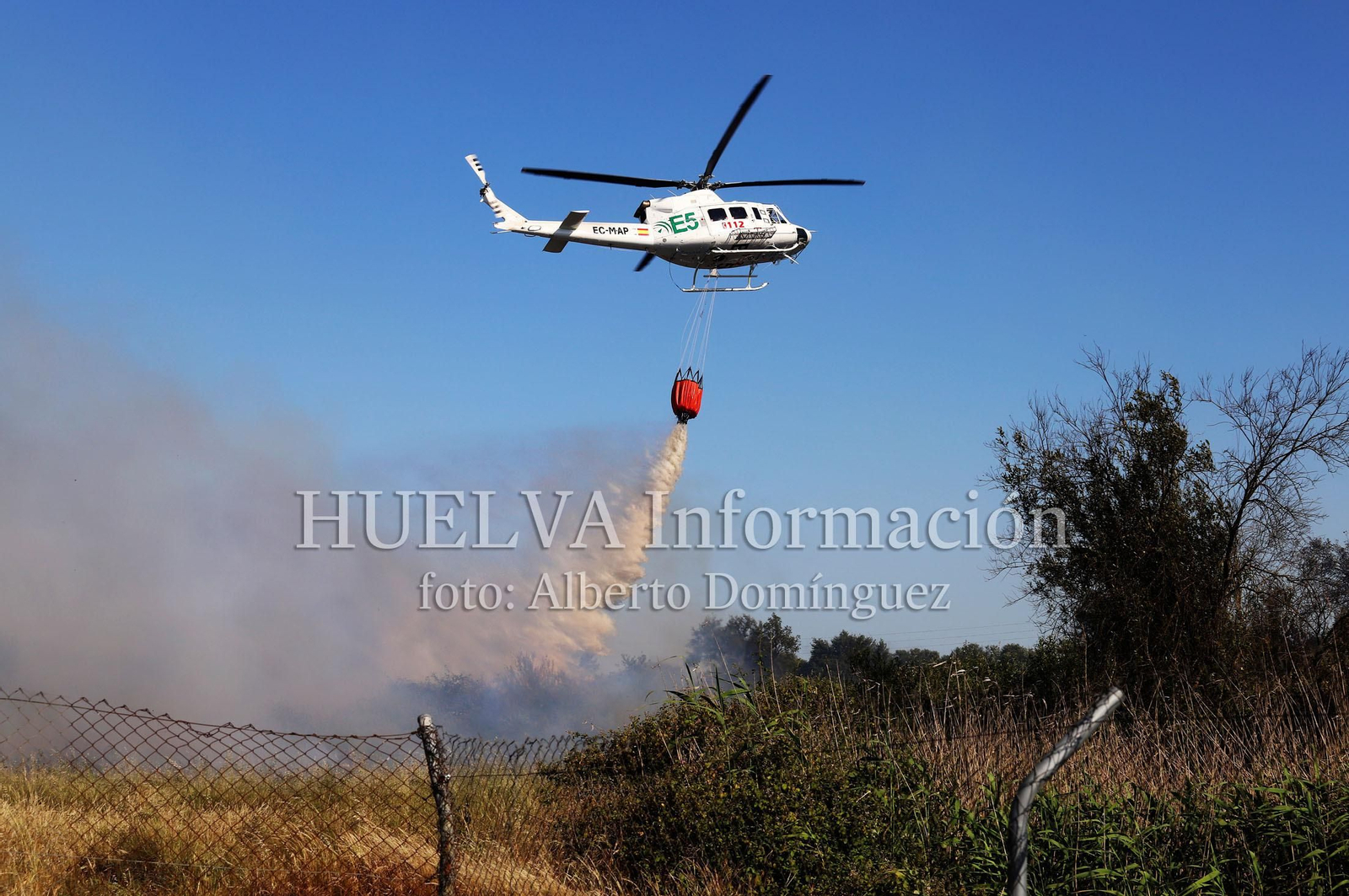 Imágenes del incendio en Doñana