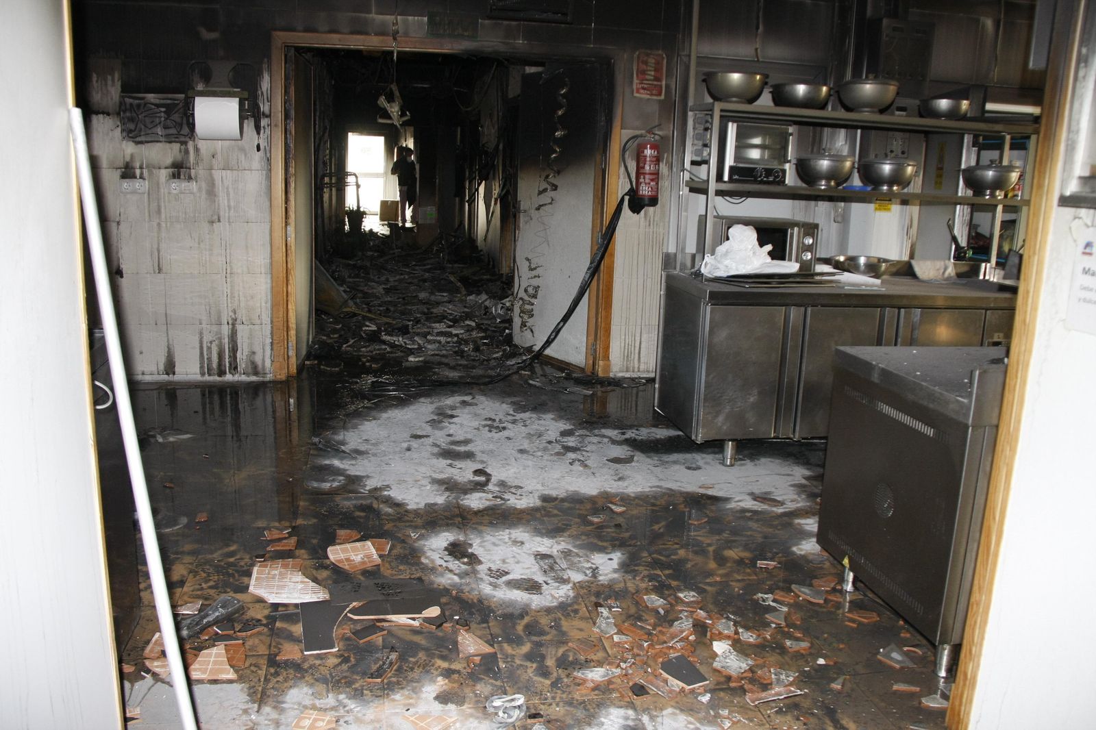 Una imagen del estado en que ha quedado la residencia de Afanas El Puerto y Bahía.