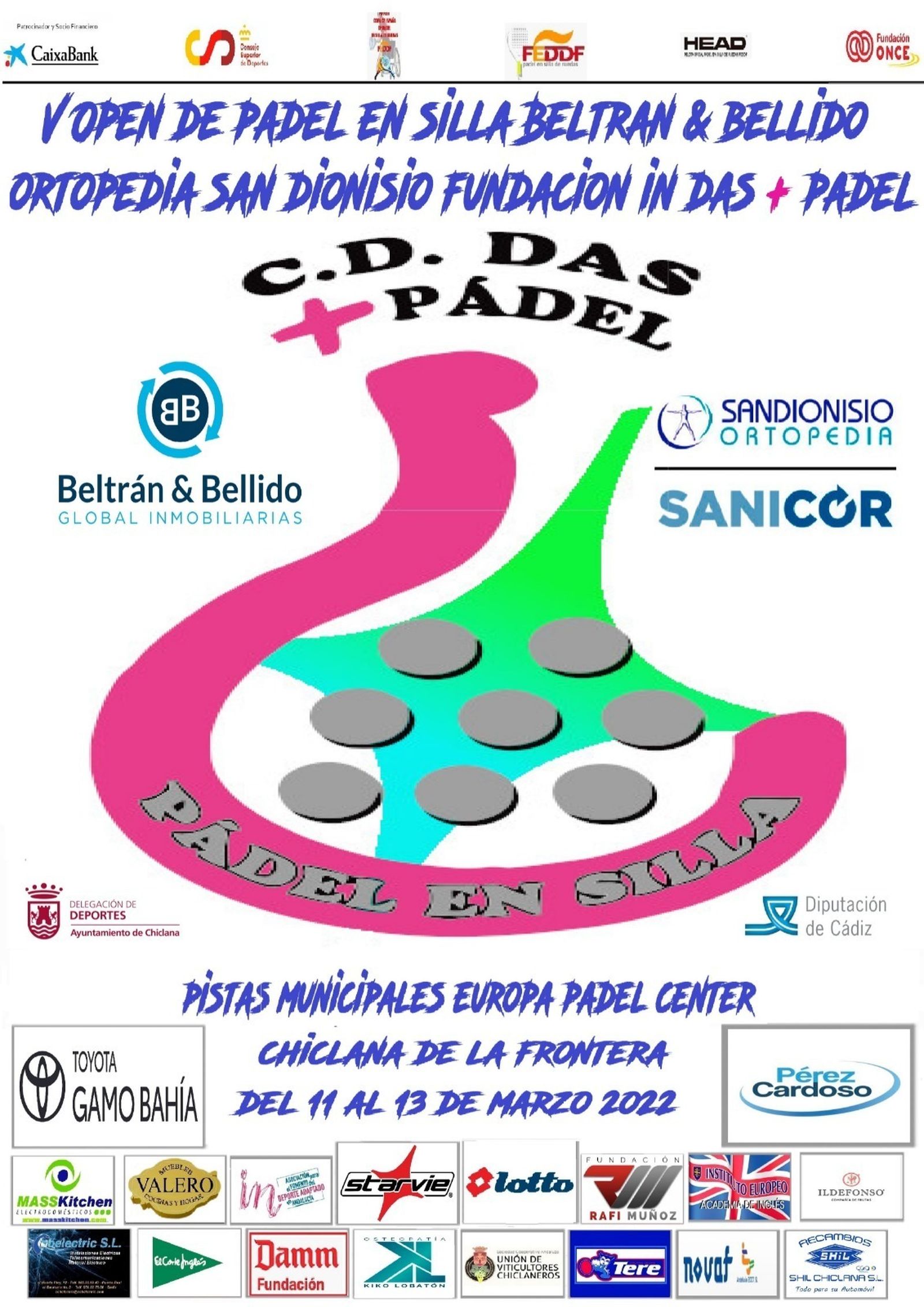 El V Open en Silla Beltrán&Bellido Ortopedia San Dionisio Fundación In Das + Pádel, este fin de semana