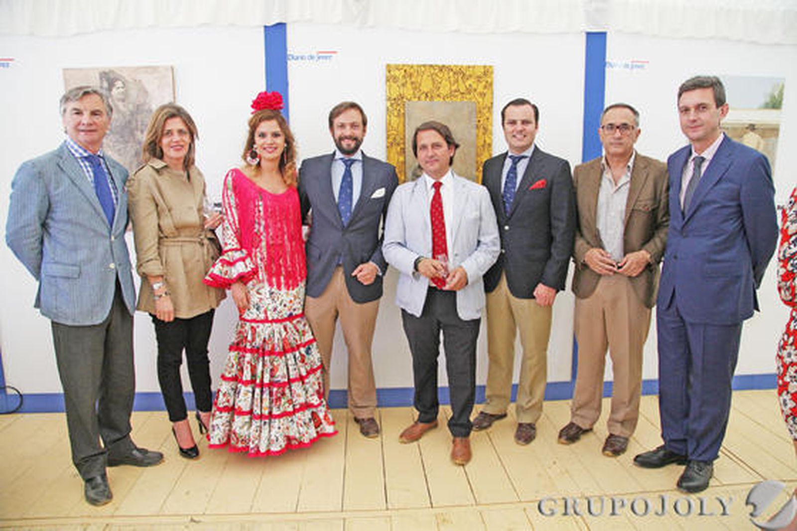 Jesús Rodríguez, Patricia Vergel, Pablo Mateos Hebe, Antonio Vila, Joaquín Osborne,Eduardo Lobo, del Patronato Fundación Universo Santi, con Marisa López y Miguel Berraquero. 

Foto: Vanesa Lobo