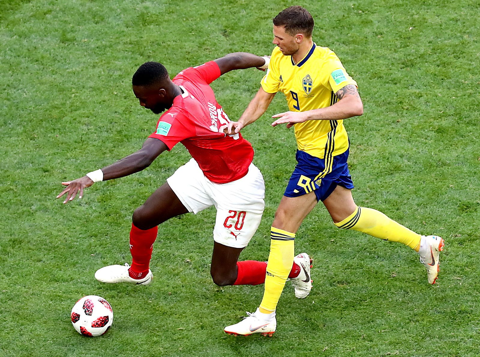 Las imágenes del Suecia-Suiza